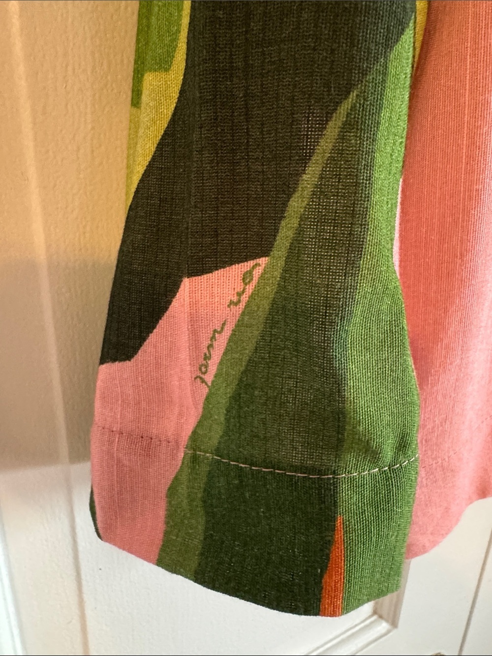 NWOT Farm Rio Tropicalist Pink/Green Lightweight Linen/Viscose Blazer Jacket - Picture 7 of 13